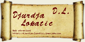 Đurđa Lopatić vizit kartica